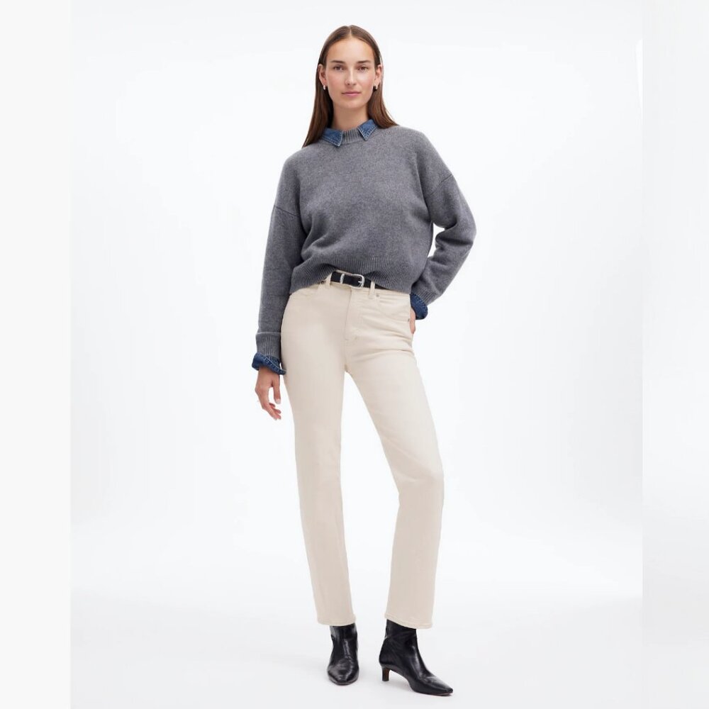 NWT Madewell  Jean White Canvas-Wash 90s-Straight High-Rise 30